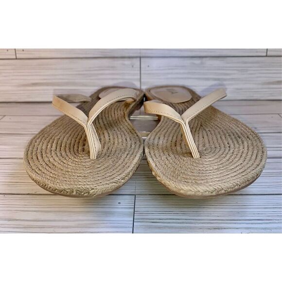 Mia Nazar Tan Braided Espadrille Thong Flip Flop Sandals S:10 - Picture 4 of 9